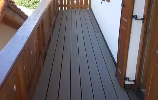 Balkon, Bodenbelag Holz